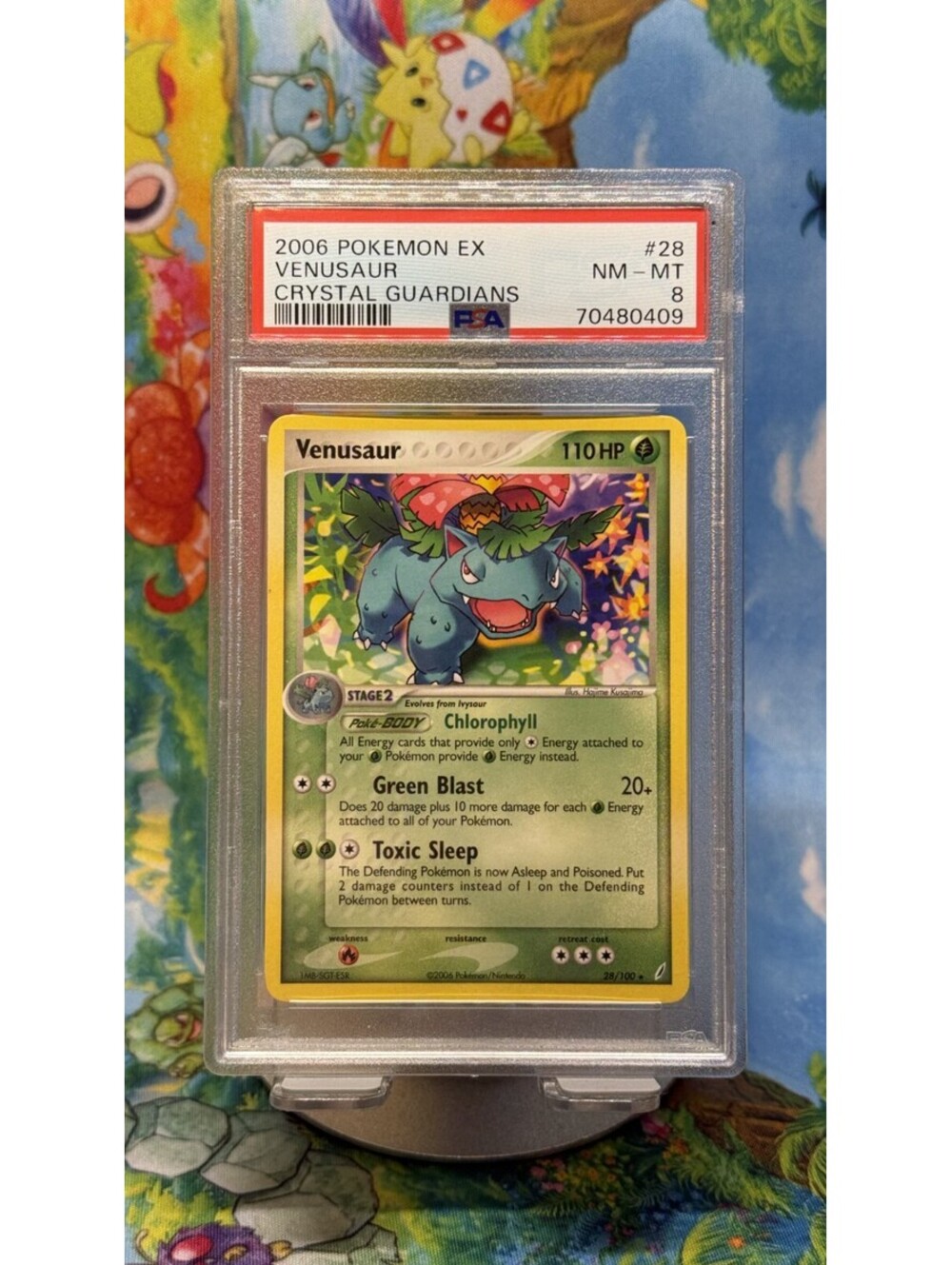 Venusaur PokΓ©mon EX Crystal Guardians 28/100 2006 English PSA 8